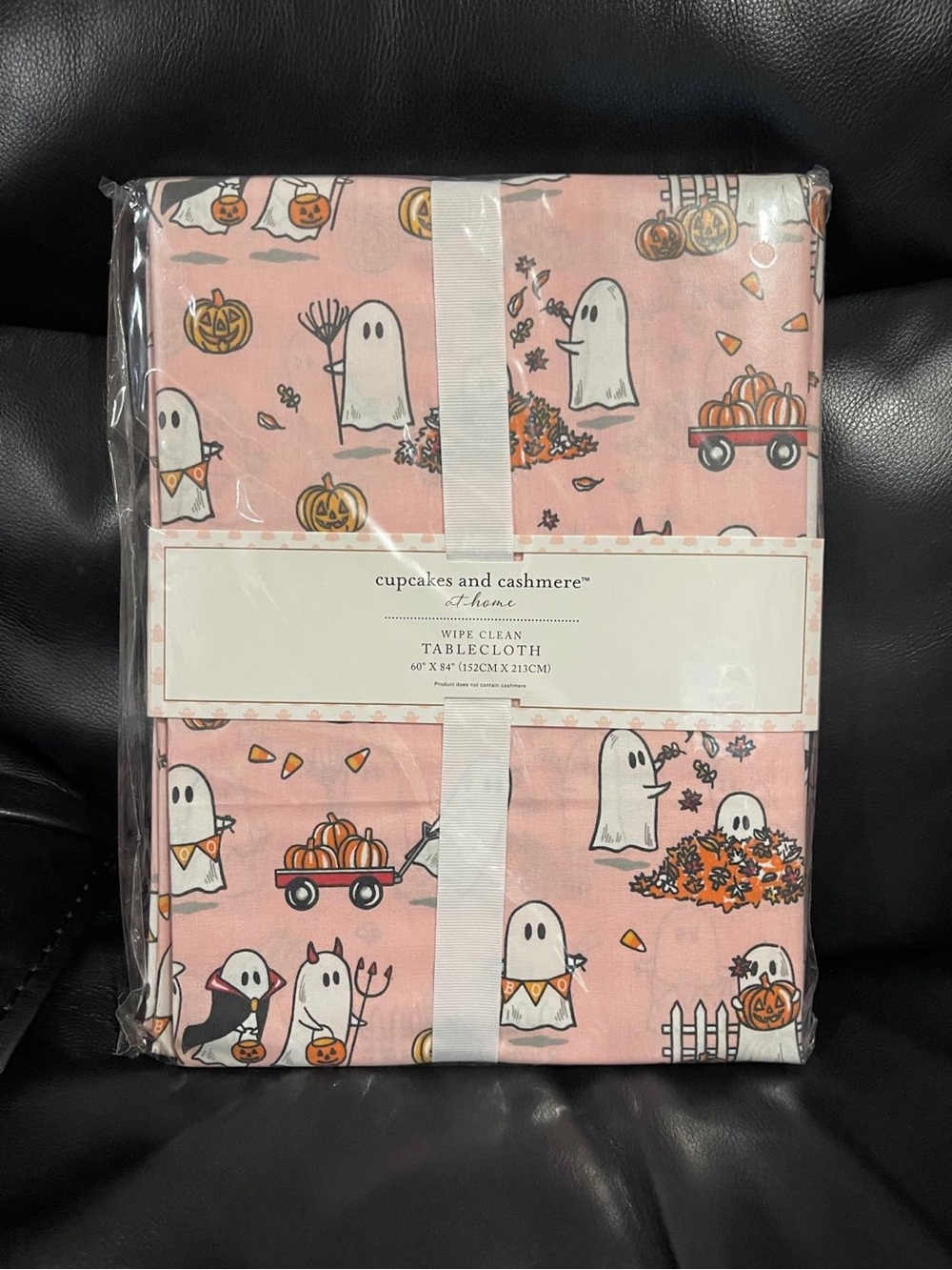 Halloween CUPCAKES & CASHMERE Ghost Pals Wipe Clean Tablecloth